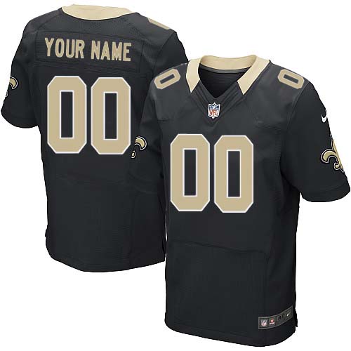 Nike New Orleans Saints Customized Black Stitched Elite Men's NFL Jersey